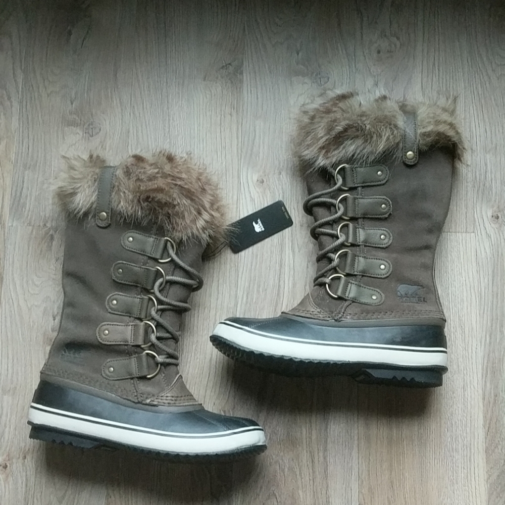 Sorel Joan of Arctic Fur Trim Duck Snow Boots - Picture 2 of 7
